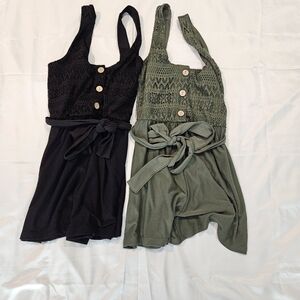 No Boundaries  Knit Rompers Set